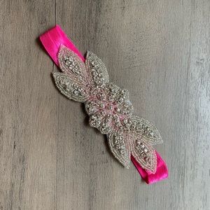 Rhinestone Bead Appliqué bling headband, New